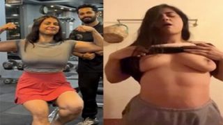 Fitness Model Naked Exposing For Best Friend