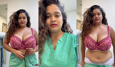Hot Indian Tanker Nurse Strip Teasing Her Boobs Porn